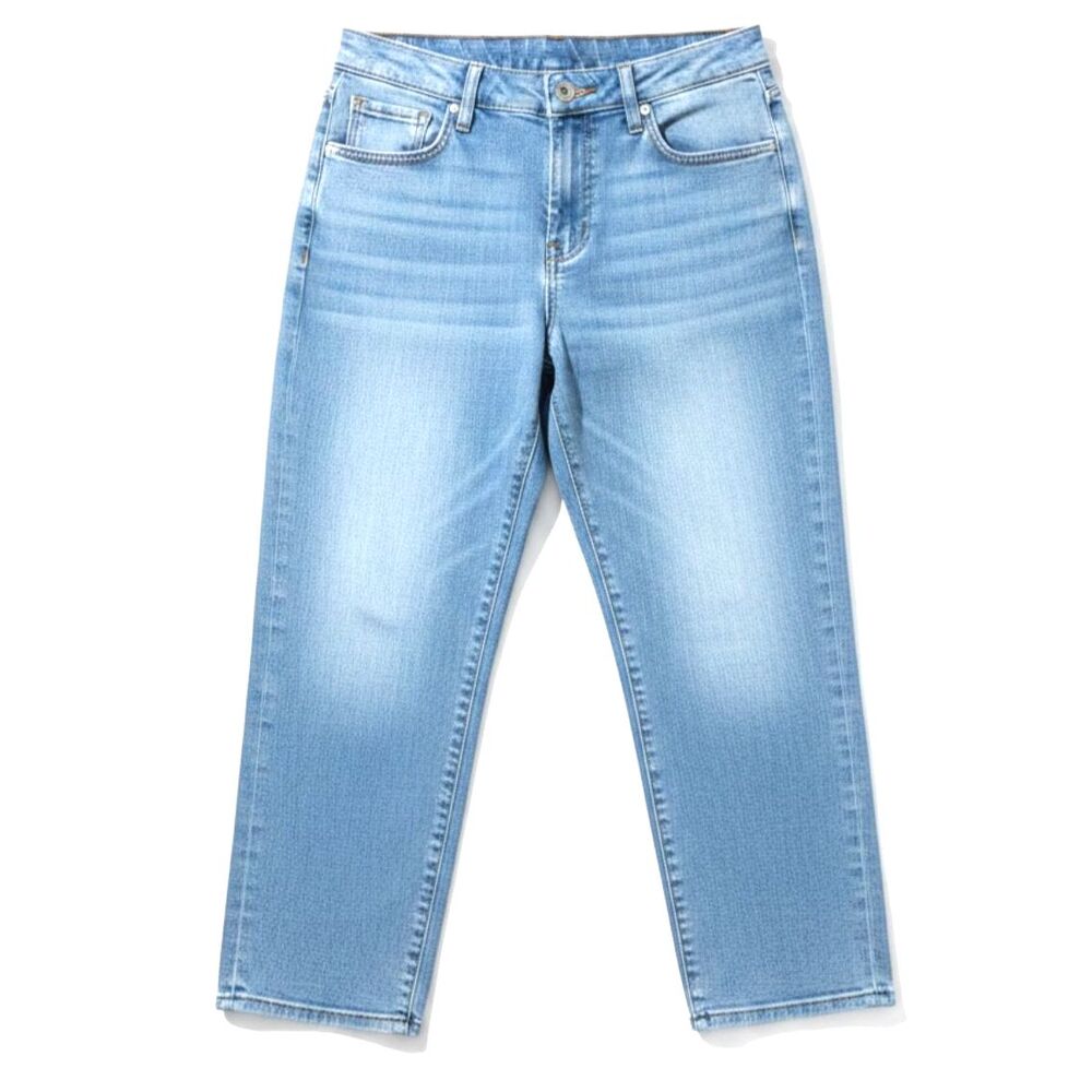 Express Boyfriend Mid Rise Light Wash Casual Everyday Button Fly Jeans Size 8 29
